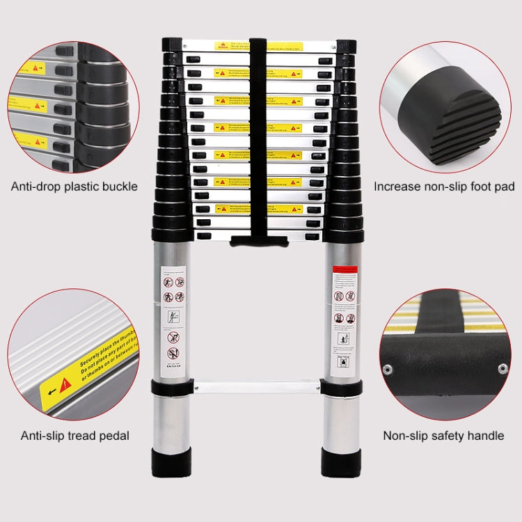 Multifunctional Thickened Aluminum Alloy Single-sided Telescopic Ladder, Size: 1.4m, Size: 1.4m