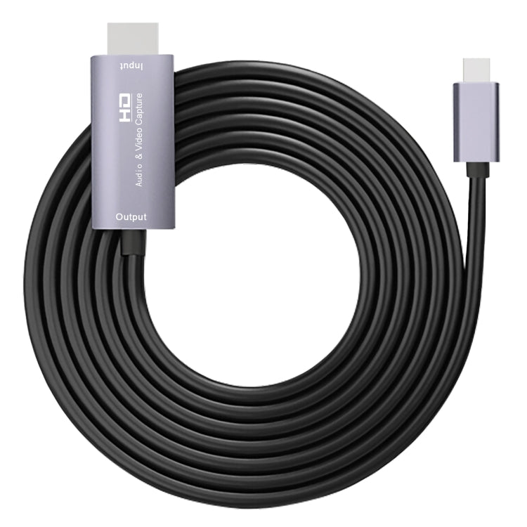 بطاقة التقاط فيديو عالية الدقة Z36A من HDMI ذكر إلى USB-C / Type-C ذكر، طول الكابل: 2 متر، HDIMI إلى Type C