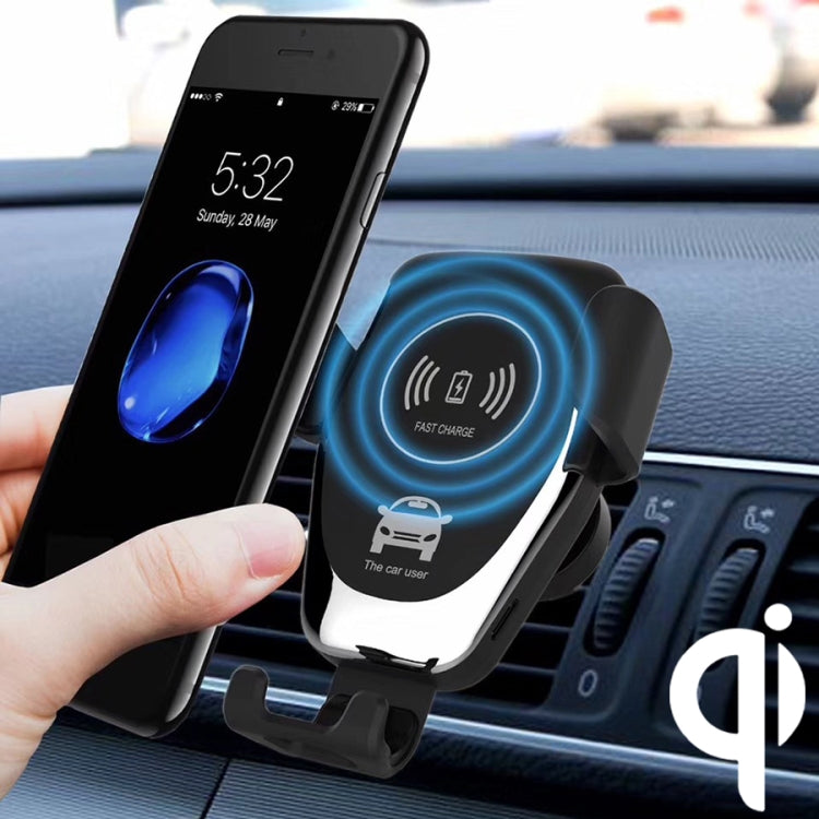 شاحن سيارة لاسلكي C6 بتقنية الجاذبية Qi، مع حامل هاتف سريع الشحن، وفتحة تهوية السيارة