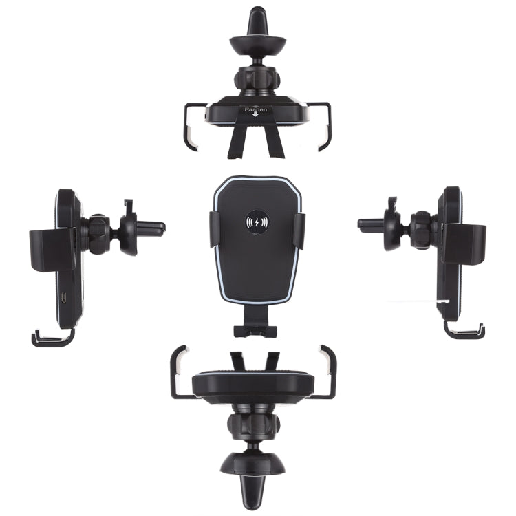 K81 10W QI Universal Rotating Gravity Induction Car Wireless Charging Mobile Phone Holder with Suction Cup, K81