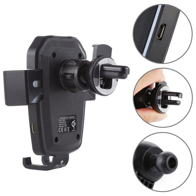 K81 10W QI Universal Rotating Gravity Induction Car Wireless Charging Mobile Phone Holder with Suction Cup, K81