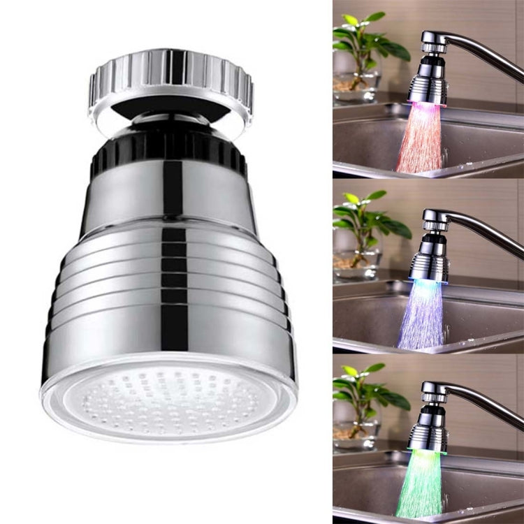 SDF-B10 1 LED ABS Temperature Sensor RGB LED Faucet Light Water Glow Shower, Size: 58 x 38mm, Interface: 22mm (Silver), SDF-B10