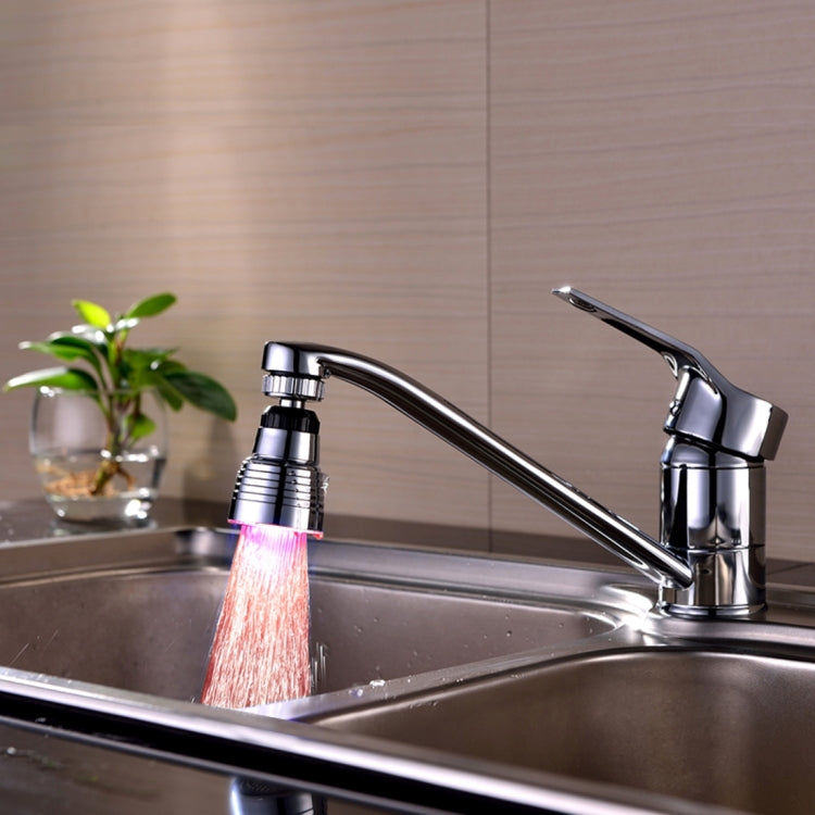 SDF-B10 1 LED ABS Temperature Sensor RGB LED Faucet Light Water Glow Shower, Size: 58 x 38mm, Interface: 22mm (Silver), SDF-B10