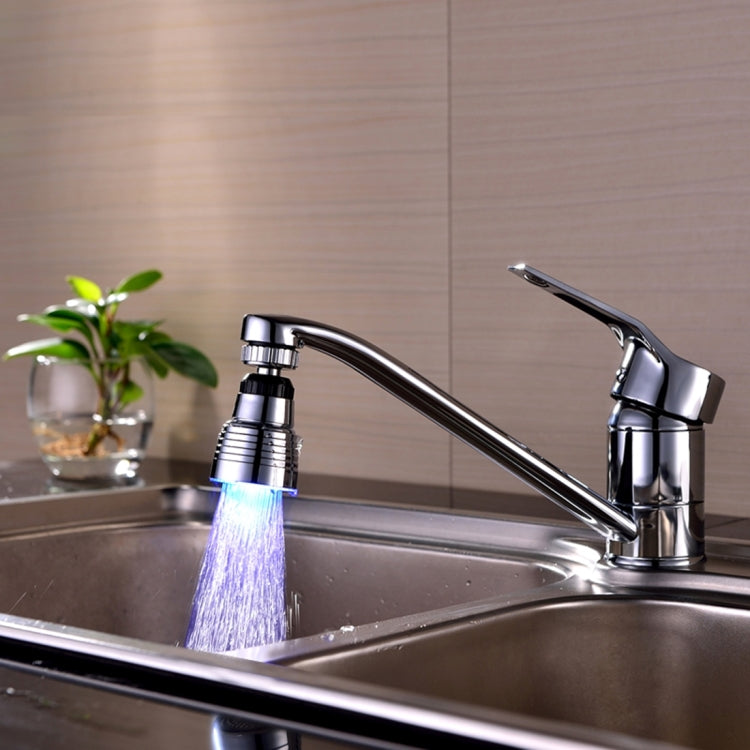 SDF-B10 1 LED ABS Temperature Sensor RGB LED Faucet Light Water Glow Shower, Size: 58 x 38mm, Interface: 22mm (Silver), SDF-B10