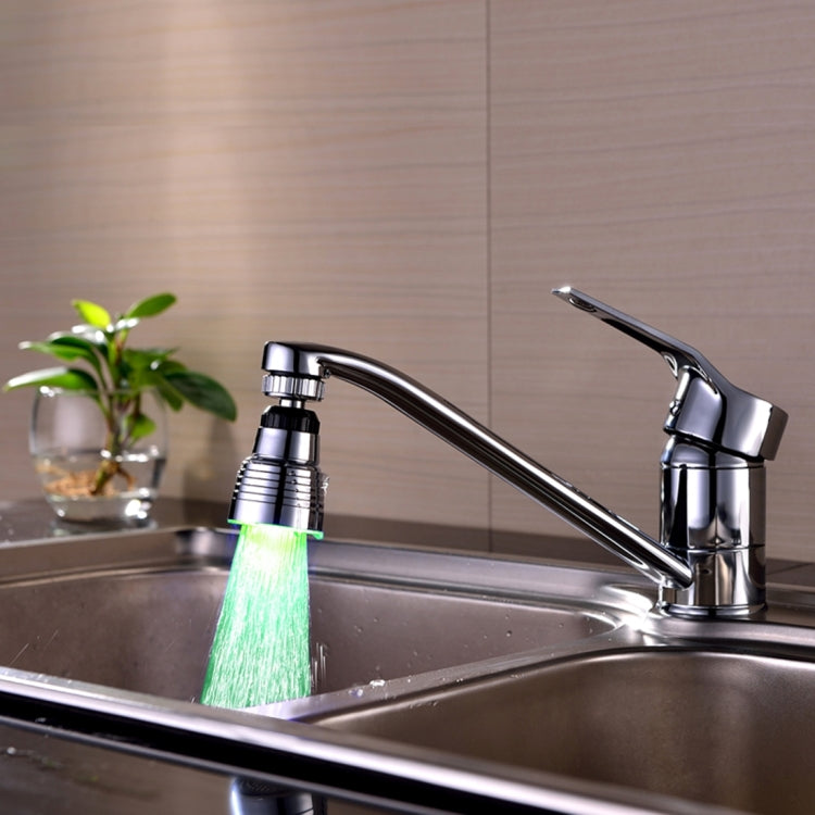 SDF-B10 1 LED ABS Temperature Sensor RGB LED Faucet Light Water Glow Shower, Size: 58 x 38mm, Interface: 22mm (Silver), SDF-B10