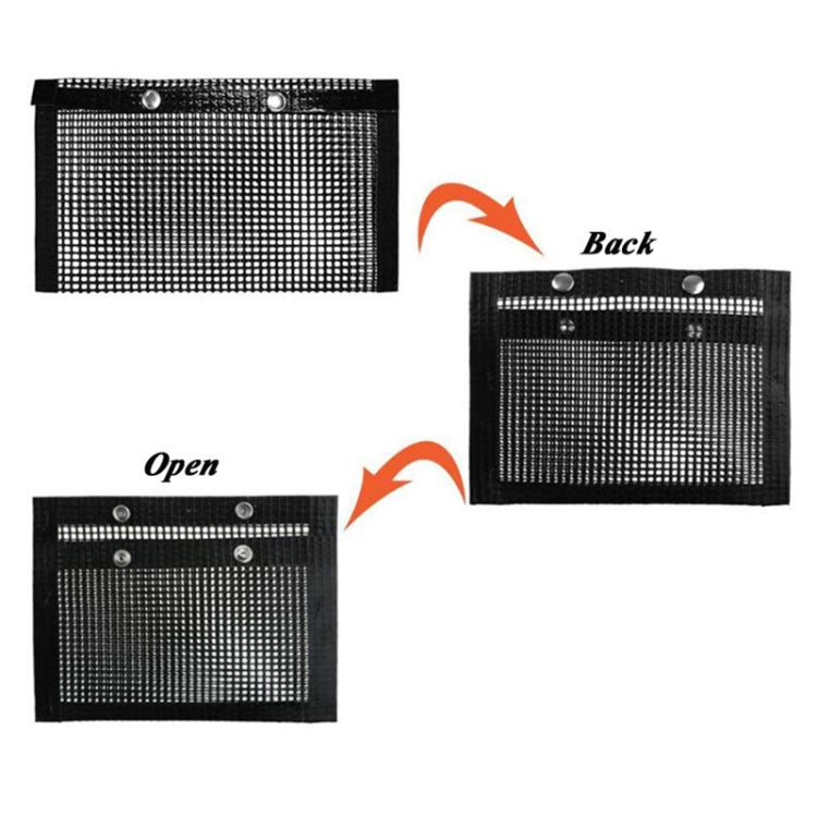 Barbecue Heat Resistant Non-stick Grilling Mesh BBQ Baking Bag, Size: 24 x 14cm (Black), 24 x 14cm (Black)