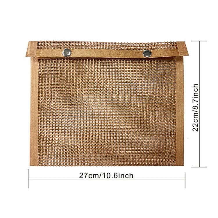 Barbecue Heat Resistant Non-stick Grilling Mesh BBQ Baking Bag, Size: 27 x 22cm (Copper), 27 x 22cm (Copper)