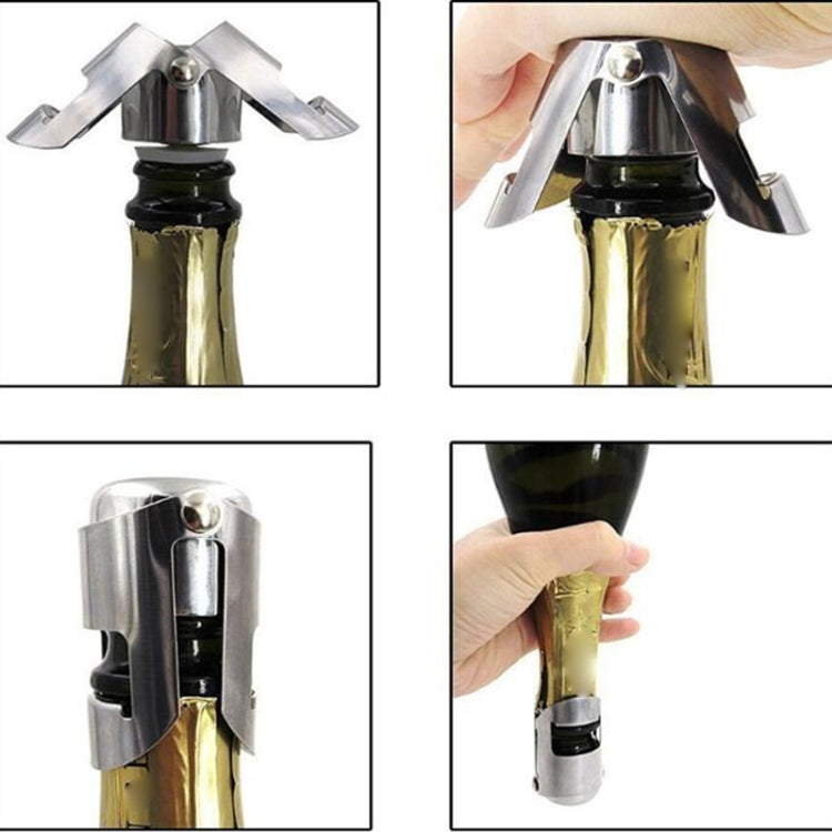 5 PCS Novel Stainless Steel Champagne Wine Bottle Stopper, 5 PCS Wine Bottle Stopper