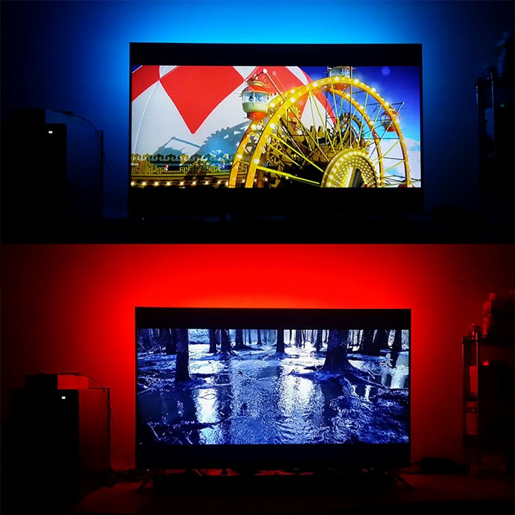 60 LEDs SMD 5050 with 50cm USB Interface Cable & 17 Keys Remote Control, DC 5V, 50cm Colorful Light