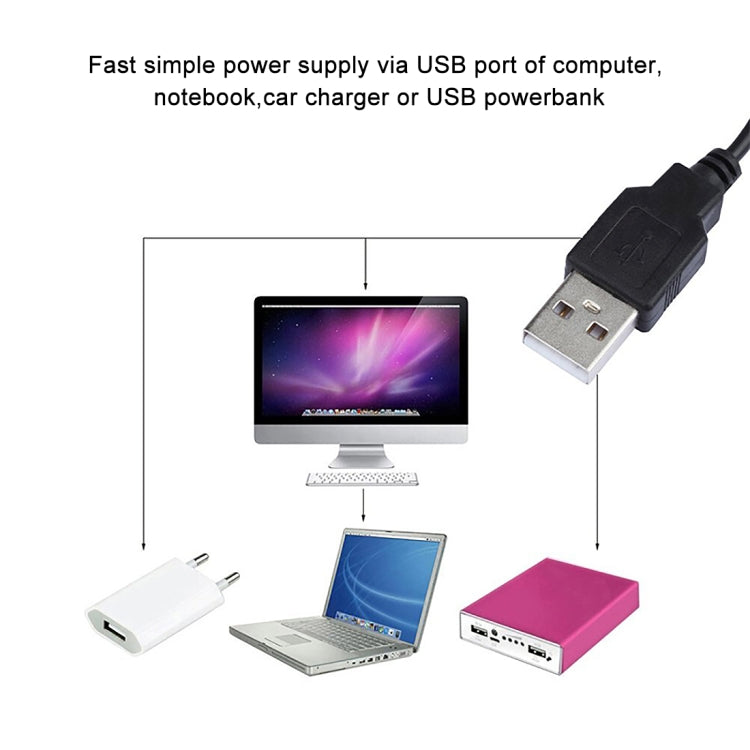 60 LEDs SMD 5050 with 50cm USB Interface Cable & 17 Keys Remote Control, DC 5V, 50cm Colorful Light