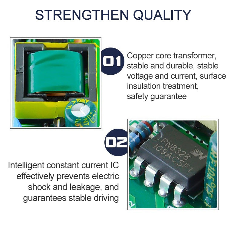 1-3W LED Driver Adapter Isolated Power Supply AC 85-265V to DC 3-12V, 1-3W