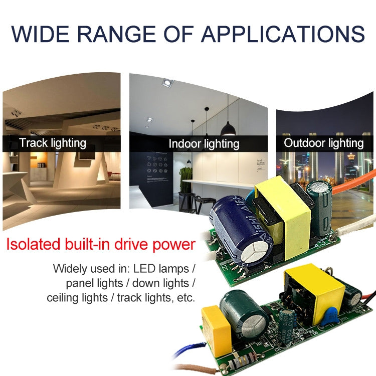 1-3W LED Driver Adapter Isolated Power Supply AC 85-265V to DC 3-12V, 1-3W