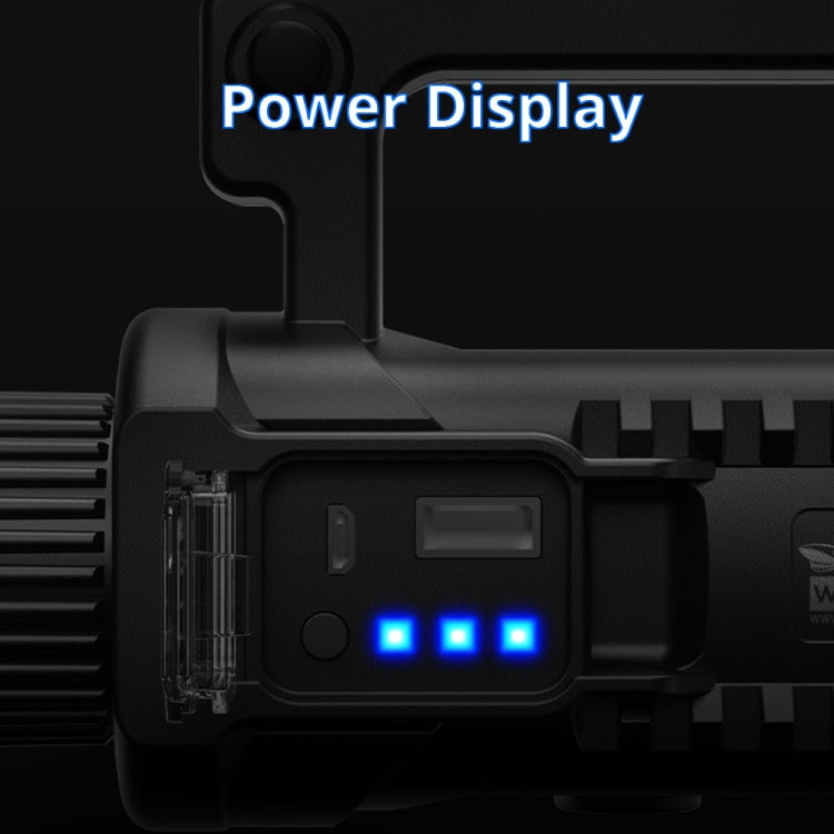 مصباح يدوي LED قوي قابل لإعادة الشحن W590 P50 بقوة 10 وات، كشاف خارجي بأربعة أوضاع مع حامل ثلاثي القوائم، W590 P50