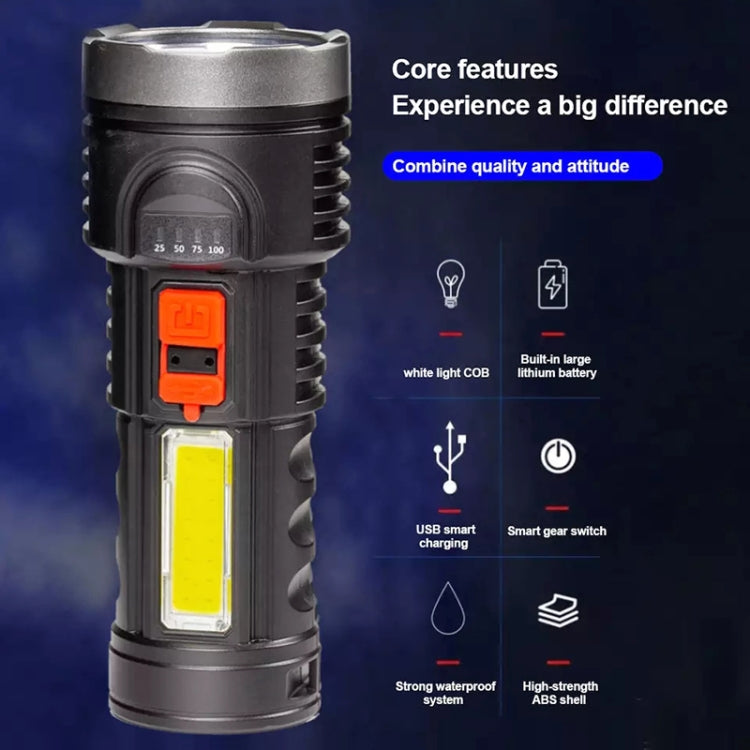 مصباح يدوي LED صغير محمول قابل لإعادة الشحن عبر USB L-822