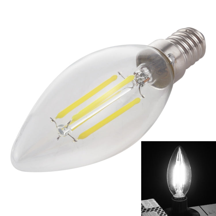 C35 E14 4W 4 LEDs 300 LM 3000K Dimmable Retro LED Filament Light Bulb Energy Saving Light, AC 220V, Apiciform E14 4W 220V Warm White, Apiciform E14 4W 220V White Light