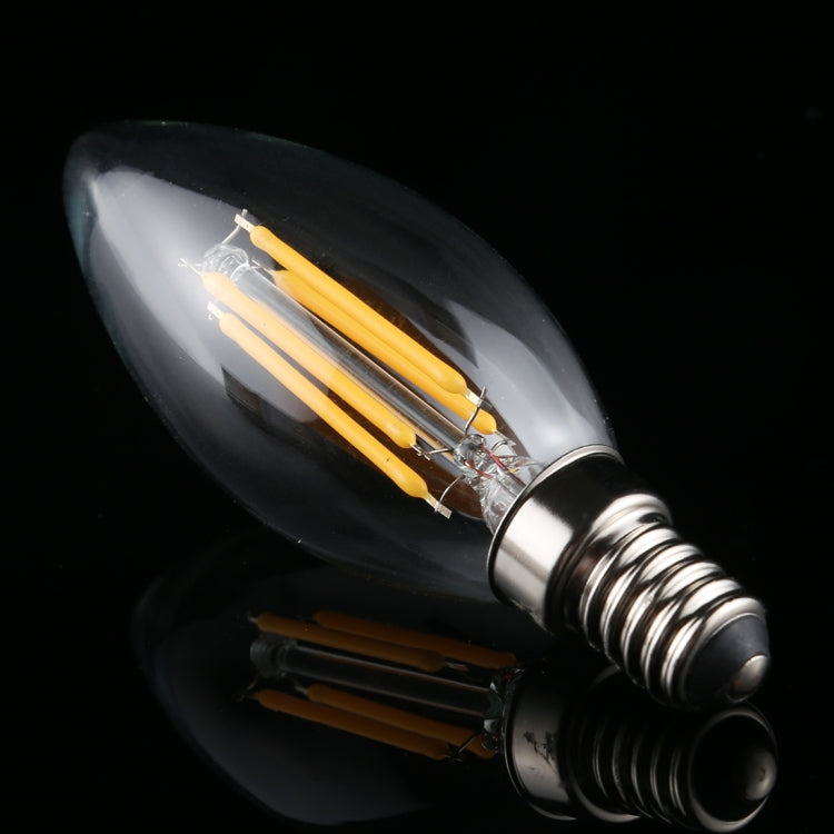C35 E14 4W 4 LEDs 300 LM 3000K Dimmable Retro LED Filament Light Bulb Energy Saving Light, AC 220V, Apiciform E14 4W 220V Warm White, Apiciform E14 4W 220V White Light