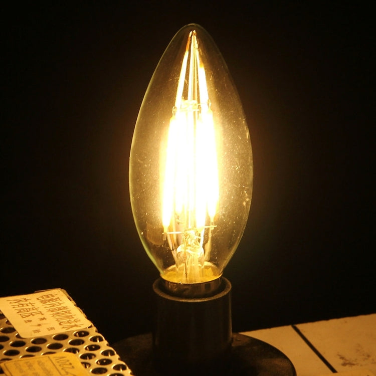 C35 E14 4W 4 LEDs 300 LM 3000K Dimmable Retro LED Filament Light Bulb Energy Saving Light, AC 220V, Apiciform E14 4W 220V Warm White, Apiciform E14 4W 220V White Light