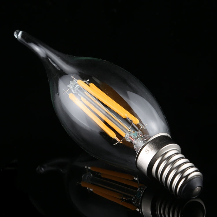C35 E14 4W 4 LEDs 300 LM 3000K Dimmable Retro LED Filament Light Bulb Energy Saving Light, AC 220V, Long Tail E14 4W 220V Warm White, Long Tail E14 4W 220V White Light
