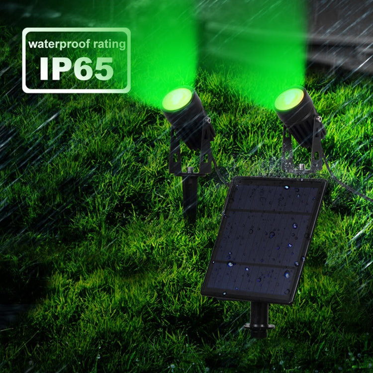 3W One for Three Solar Spotlight Outdoor IP65 Waterproof Light Control Induction Lawn Lamp, Luminous Flux: 300-400lm (RGB Cyclic Fixation)