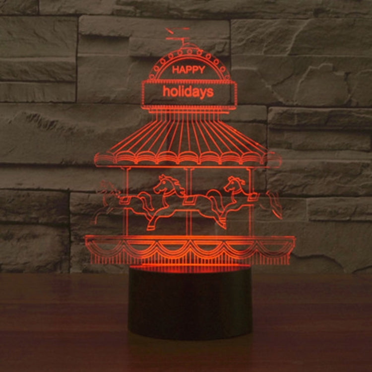 7 Color Discoloration Creative Visual Stereo Lamp Desk Lamp Night Light, Amusement Park Style