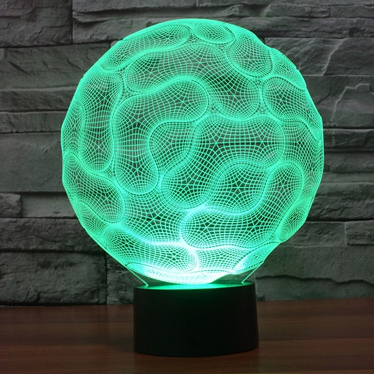 7 Color Discoloration Creative Visual Stereo Lamp Desk Lamp Night Light, Brain Style