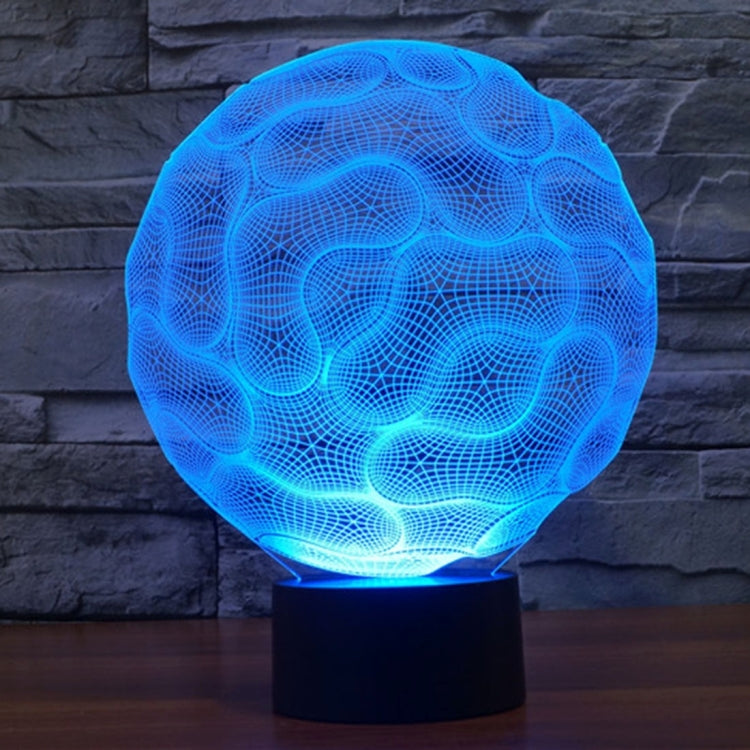 7 Color Discoloration Creative Visual Stereo Lamp Desk Lamp Night Light, Brain Style
