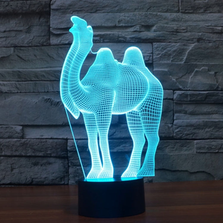 7 Color Discoloration Creative Visual Stereo Lamp Desk Lamp Night Light, Camel Style