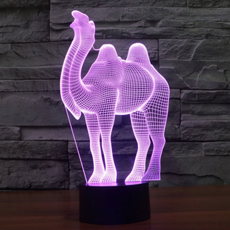 7 Color Discoloration Creative Visual Stereo Lamp Desk Lamp Night Light, Camel Style