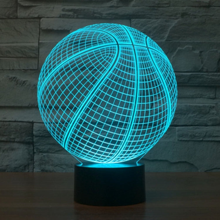 7 Color Discoloration Creative Visual Stereo Lamp Desk Lamp Night Light, Basketball Style