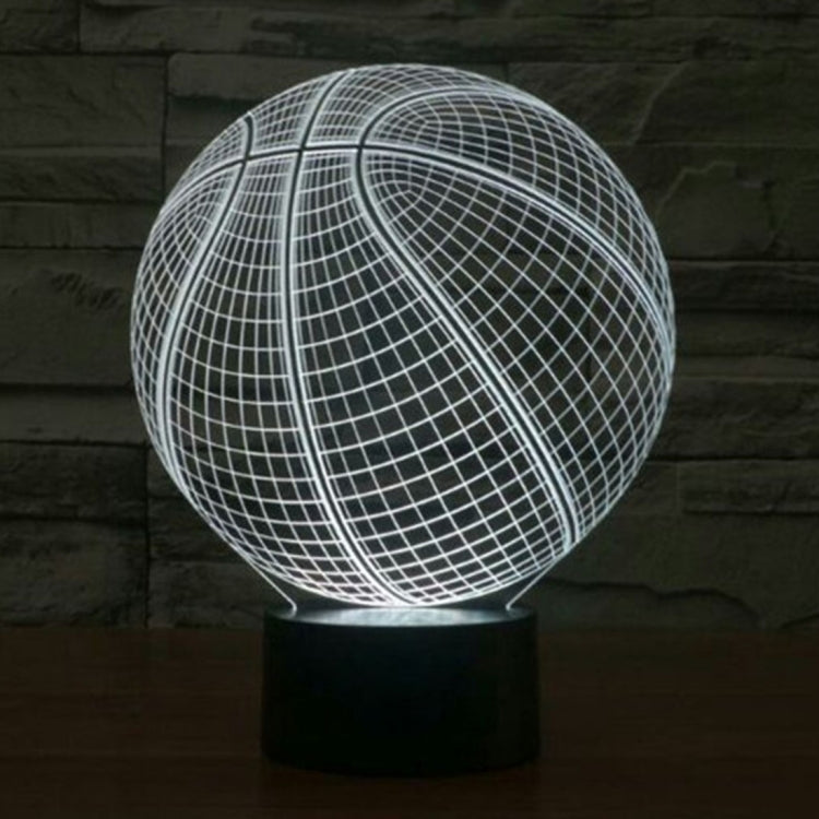 7 Color Discoloration Creative Visual Stereo Lamp Desk Lamp Night Light, Basketball Style