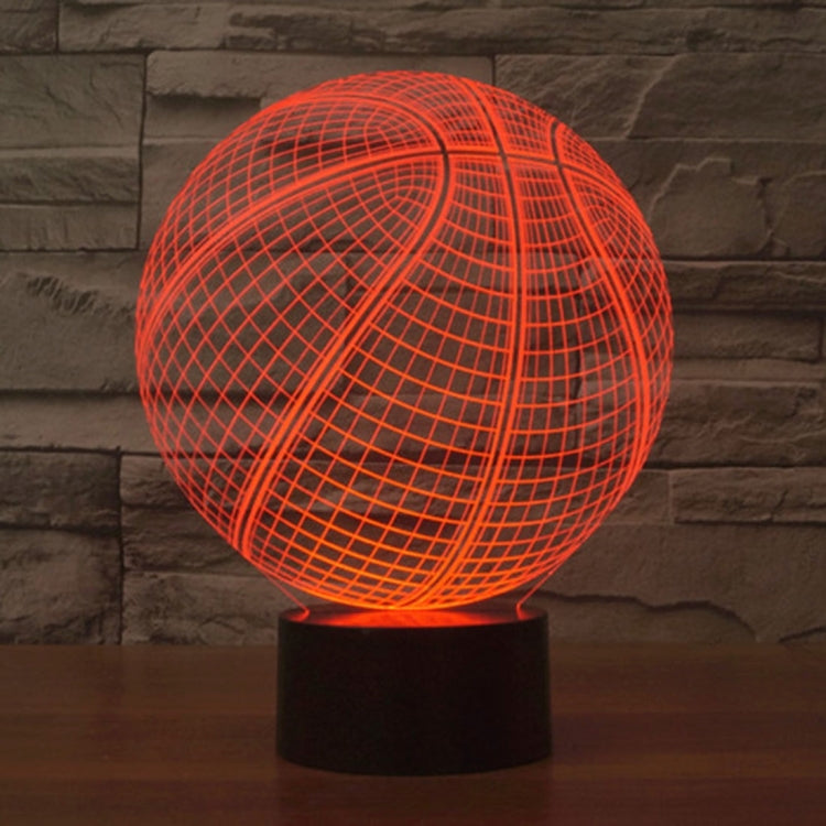 7 Color Discoloration Creative Visual Stereo Lamp Desk Lamp Night Light, Basketball Style