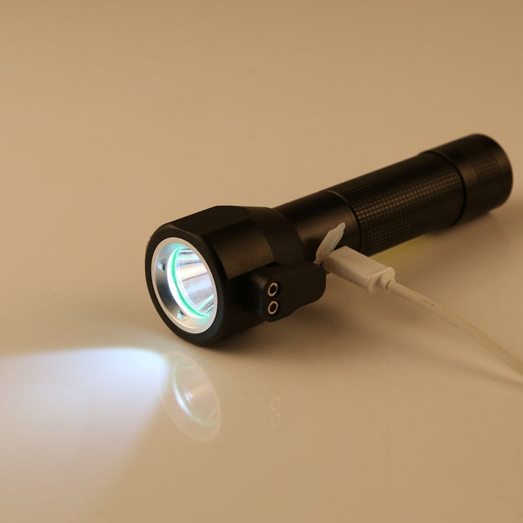 مصباح يدوي LED قابل لإعادة الشحن ومقاوم للماء IPX4 بقوة 10 وات و450 لومن مع مطرقة أمان و3 أوضاع
