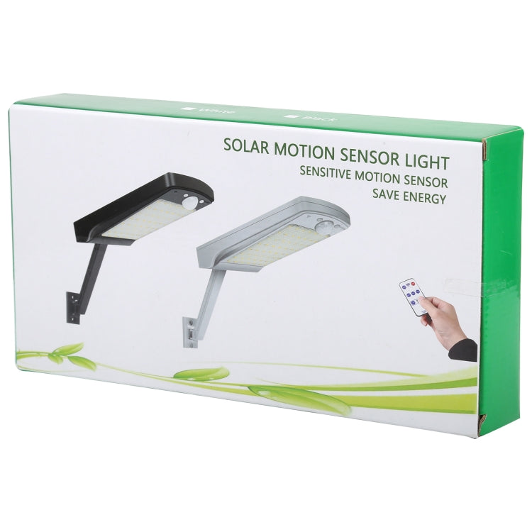 12 واط 56 مصباح LED SMD 2835 للمنزل الخارجي IP65 مقاوم للماء مع جهاز تحكم عن بعد يعمل بالطاقة الشمسية ومصباح مستشعر لجسم الإنسان