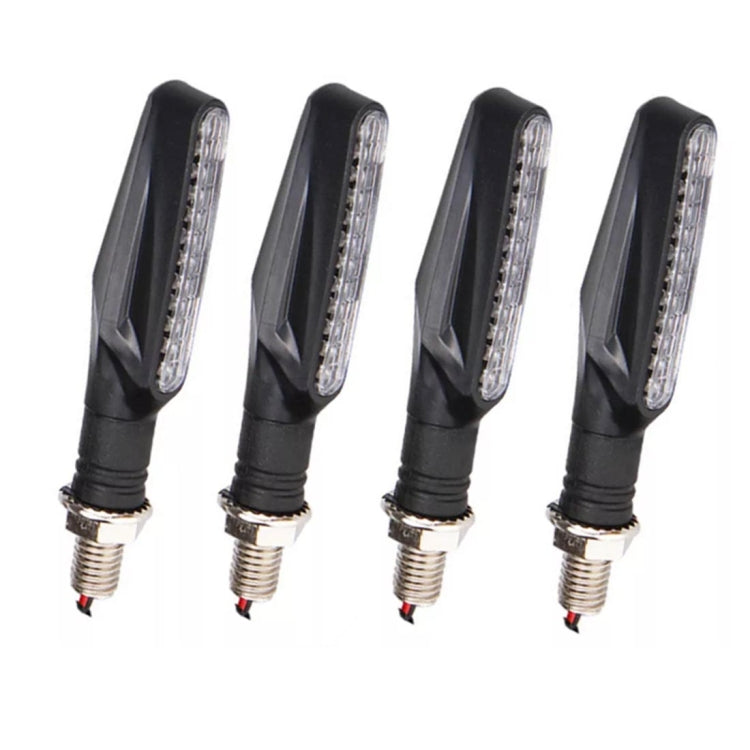 4 PCS DC 12V Motorcycle 12-LED Turn Signal Indicators Blinker Light, (Yellow Light), 12 LED