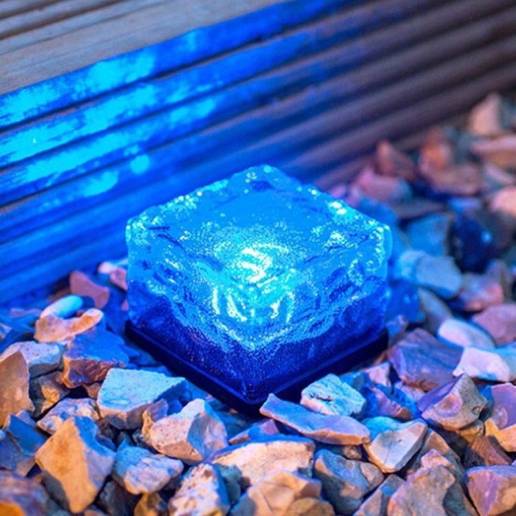 مصباح LED خارجي مربع الشكل يعمل بالطاقة الشمسية مصنوع من الزجاج المقوى، مصباح إضاءة مدمج للحديقة مقاوم للماء IP55، المقاس: 7 × 7 × 5 سم، 7 × 7 × 5 سم