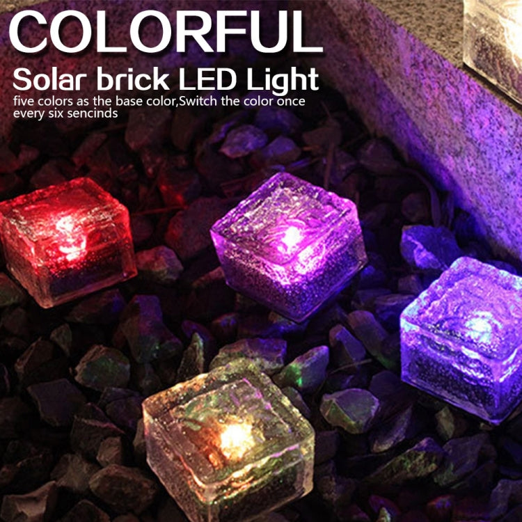 مصباح LED خارجي مربع الشكل يعمل بالطاقة الشمسية مصنوع من الزجاج المقوى، مصباح إضاءة مدمج للحديقة مقاوم للماء IP55، المقاس: 7 × 7 × 5 سم، 7 × 7 × 5 سم