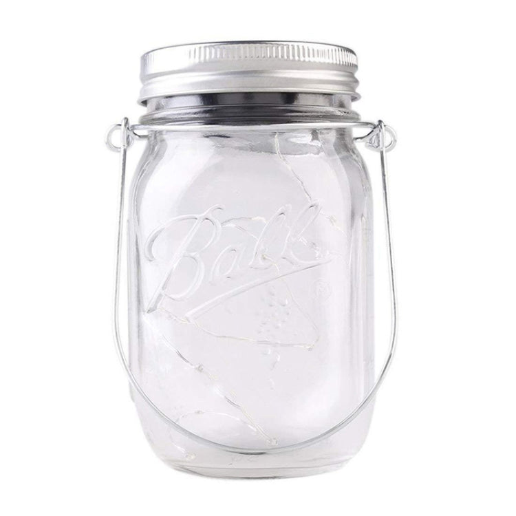 10 LEDs Solar Energy Mason Bottle Cap Pendent Lamp Outdoor Decoration Garden Light, Not Include Bottle Body, 10 LEDs White Light