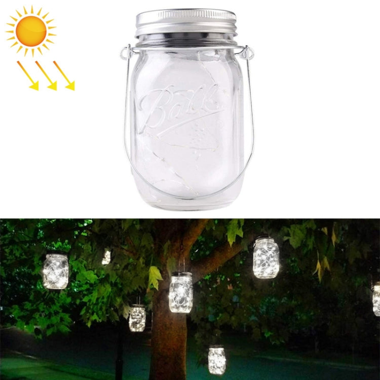 10 LEDs Solar Energy Mason Bottle Cap Pendent Lamp Outdoor Decoration Garden Light, Not Include Bottle Body, 10 LEDs White Light