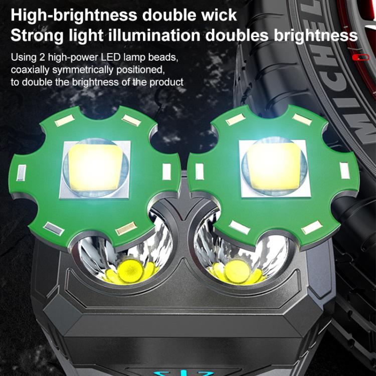 KXK-886 IP44 Waterproof Work Light 3 Color Temperature COB Emergency Flashlight, KXK-886