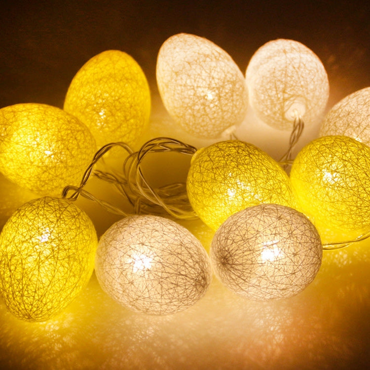 3.5m 110V 20 LEDs Cotton Thread Colour Egg Lamp String Easter Holiday Party Household Decorative Light, 3.5m 110V