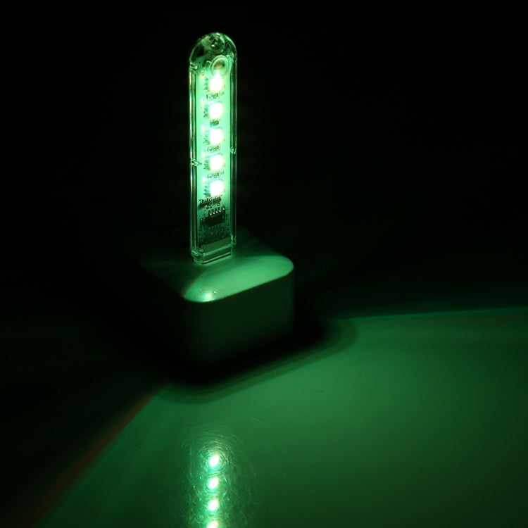 ضوء ليلي صغير محمول بمنفذ USB و5 مصابيح LED ملونة 5 فولت مع مفتاح