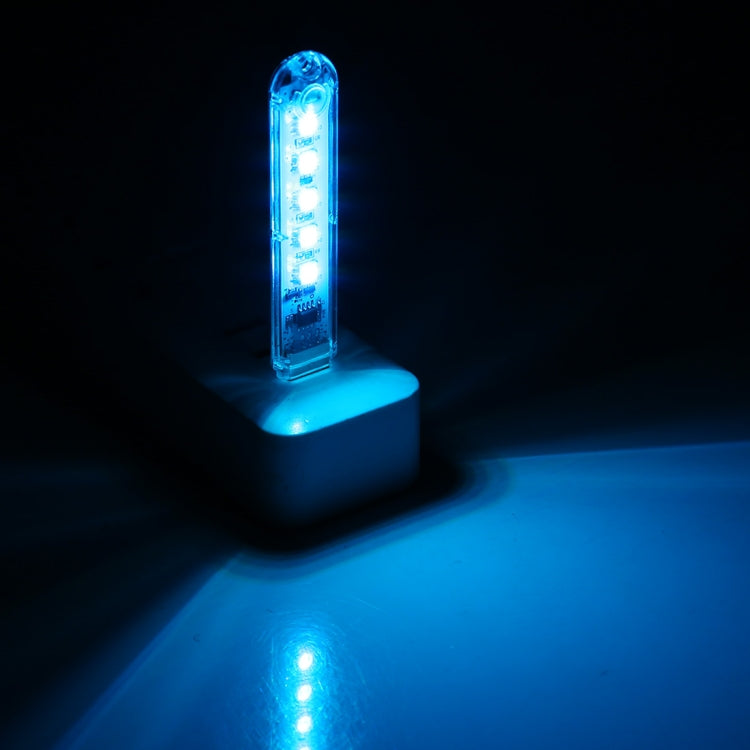ضوء ليلي صغير محمول بمنفذ USB و5 مصابيح LED ملونة 5 فولت مع مفتاح