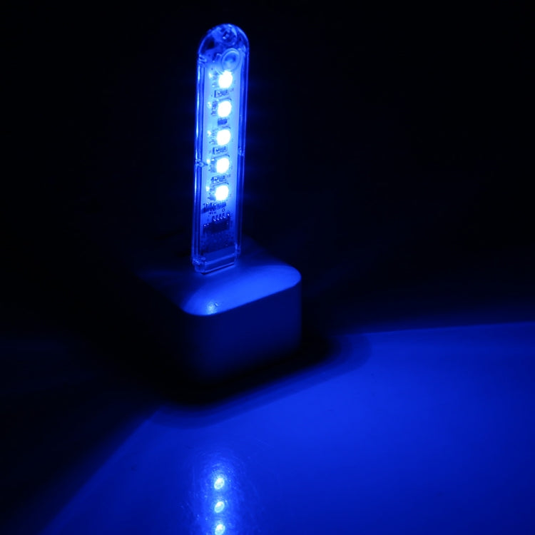 ضوء ليلي صغير محمول بمنفذ USB و5 مصابيح LED ملونة 5 فولت مع مفتاح