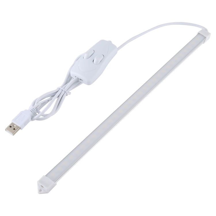 شريط إضاءة LED USB ثلاثي الألوان بطول 34 سم، 60 مصباح LED، 400 لومن، مزود بمفتاح