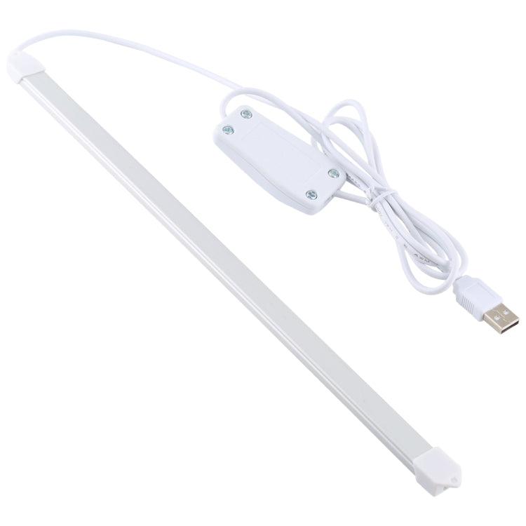 شريط إضاءة LED USB ثلاثي الألوان بطول 34 سم، 60 مصباح LED، 400 لومن، مزود بمفتاح
