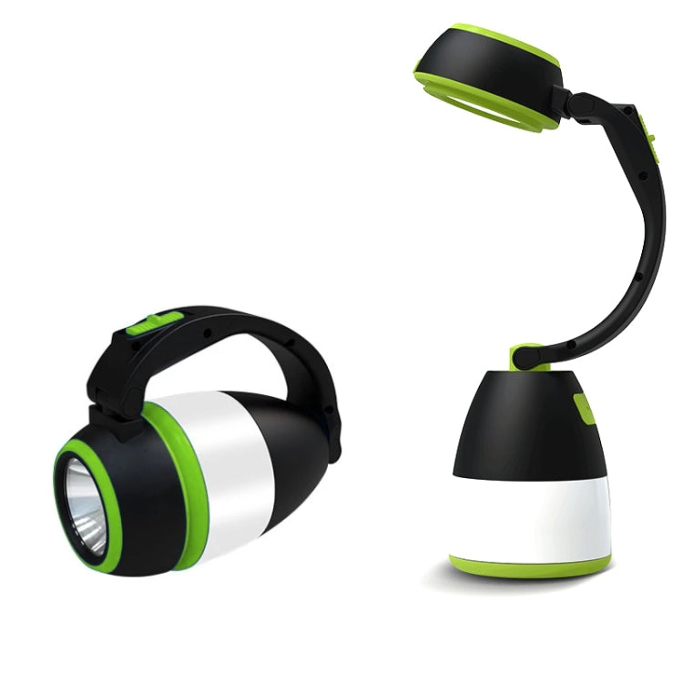 مصباح تخييم LED محمول L001 بقدرة 5 وات مع خاصية الشحن عبر USB وبنك الطاقة (أخضر)، LED6908، LED6908L، LED6908R