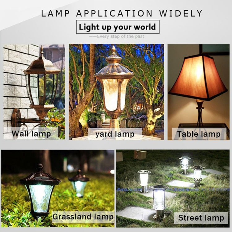 48 مصباح LED SMD 2835، تيار متردد 220 فولت، لون أبيض دافئ E12