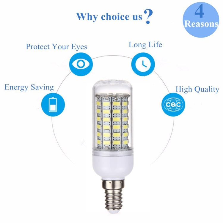 E14 5.5W 69 LEDs SMD 5730 LED Corn Light Bulb, AC 220-240V, AC 220-240V