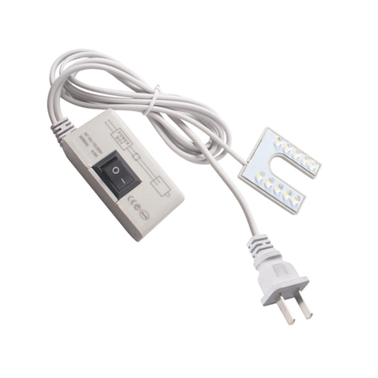 مصباح ماكينة الخياطة ذو 10 مصابيح LED على شكل حرف U مزود بمغناطيس يعمل كمصباح موفر للطاقة