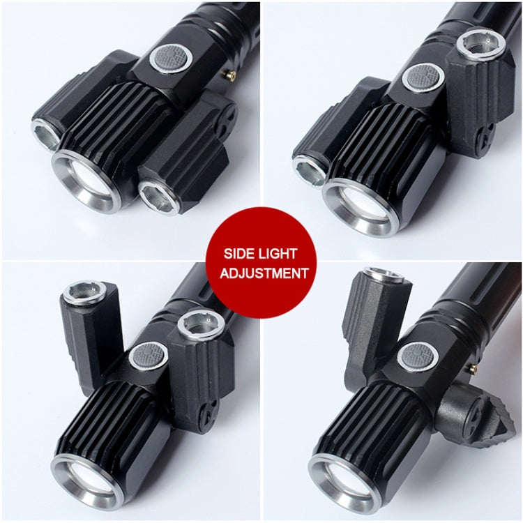 KS-737 USB Charging Waterproof T6+XPE Zoomable LED Flashlight with 4-Modes, KS-737